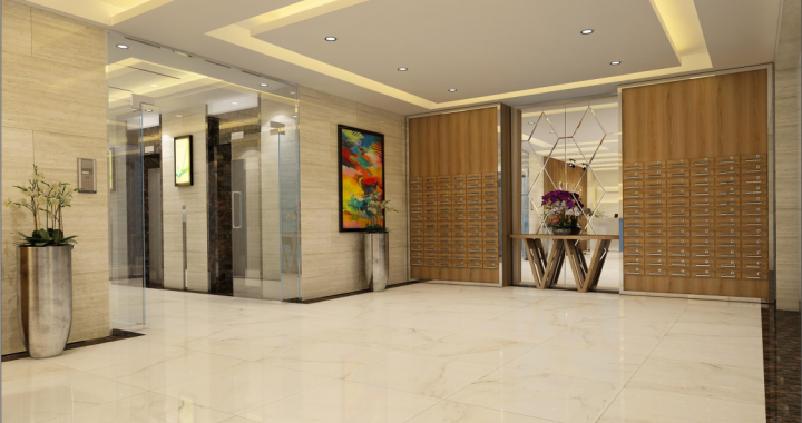 THIẾT KẾ SẢNH CĂN HỘ TÒA NHÀ 